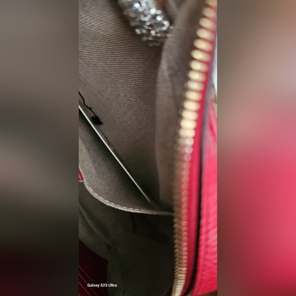 Vintage Authentic Gucci Crossbody Bag – Red Leather Trim - Picture 4 of 6